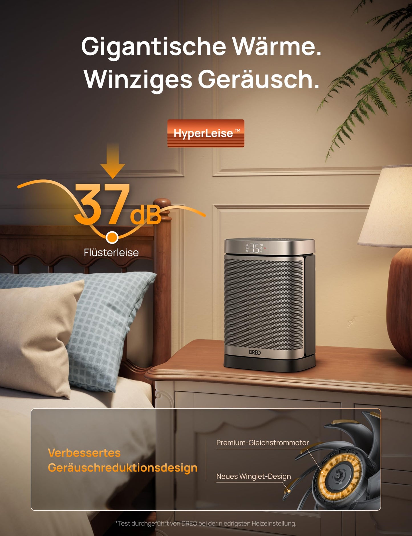 Dreo Elektroheizung mit ECO-Modus & Timer